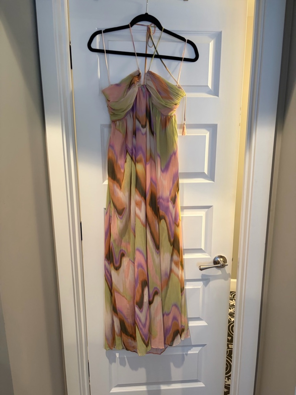 Multi-Color Halter Maxi Dress